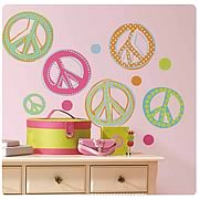Peace Signs Peel and Stick Wall Appliques